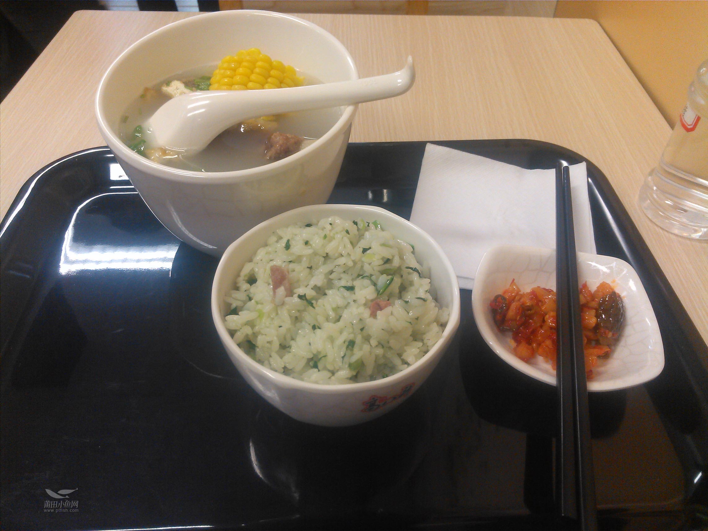 午饭,菜饭+大骨汤