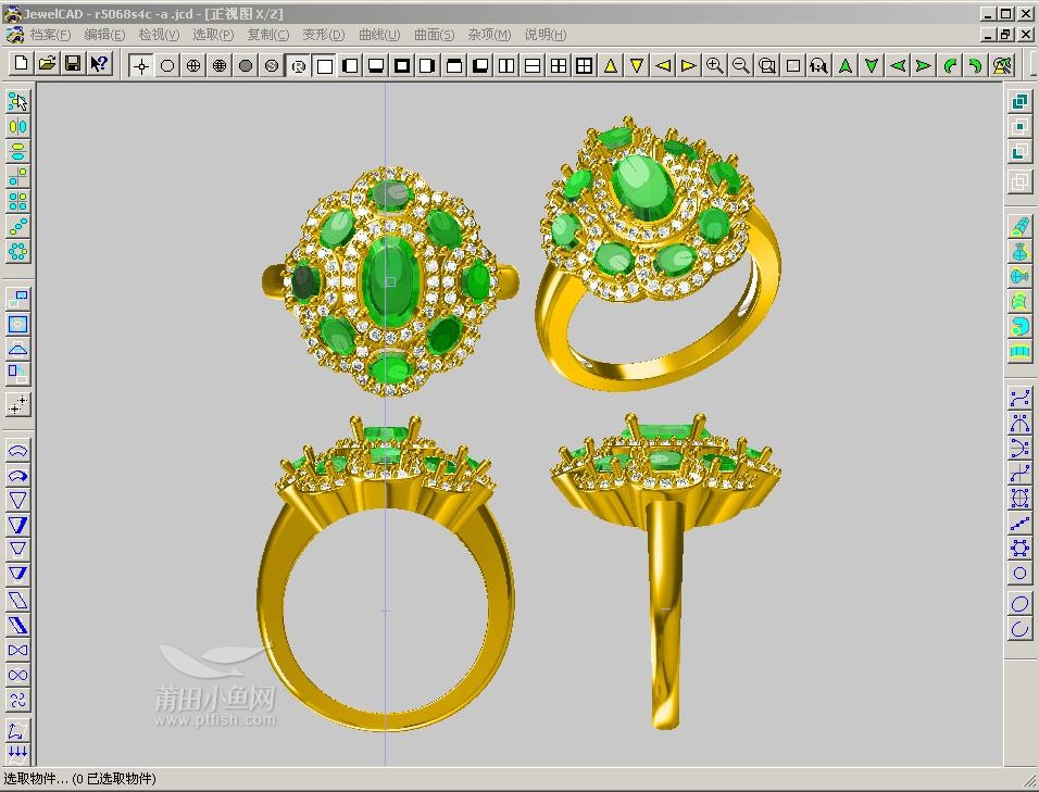 珠宝设计电脑3D制图 出蜡模 - 室内设计大赛作