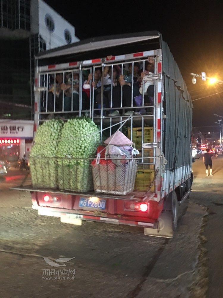 这个车,拉菜,又拉这么多人